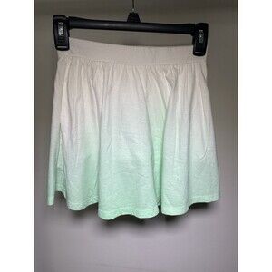 Girl's OLD NAVY Skirt Tennis Skort Bike Shorts 100% Cotton Green Ombré Dye L